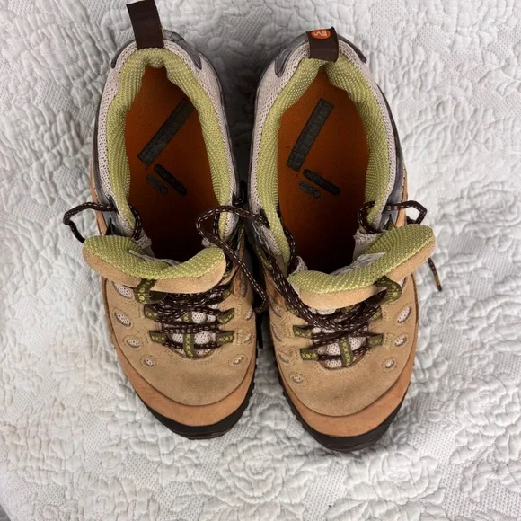 Merrell Chameleon Arc Ventilator Hiking Shoes Tan Lime Sz 8 Women’s - Picture 9 of 11